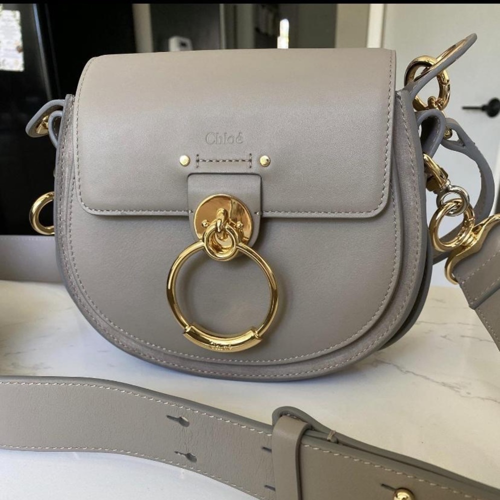 Chloe Tess Bag Motley Grey Size Small contain Dustbag and authentication cards!